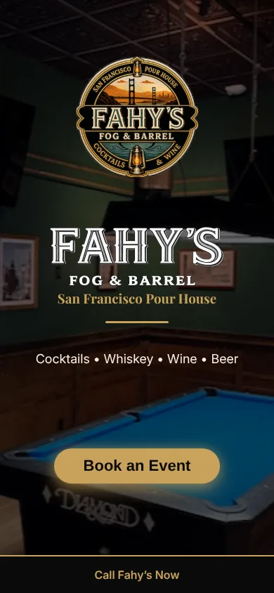 Mobile layout of the Fahy’s Fog and Barrel website